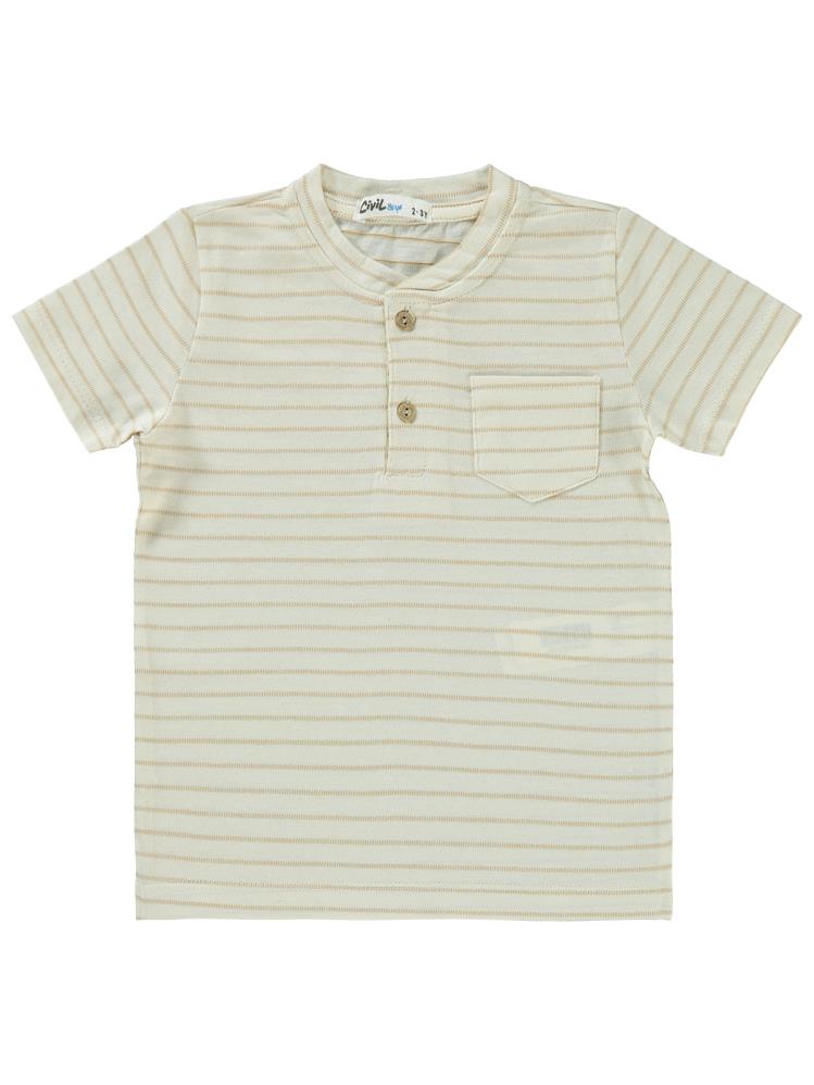 Civil Boys Cizgil Cepli 2-5 Yaş Tişört - Kahverengi