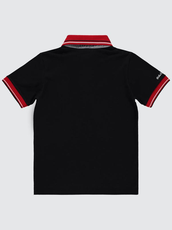 Civil Boys Polo Edition Nakışlı 6-9 Yaş Tişört - Siyah