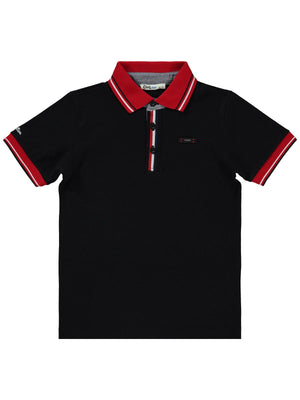 Civil Boys Polo Edition Nakışlı 6-9 Yaş Tişört - Siyah