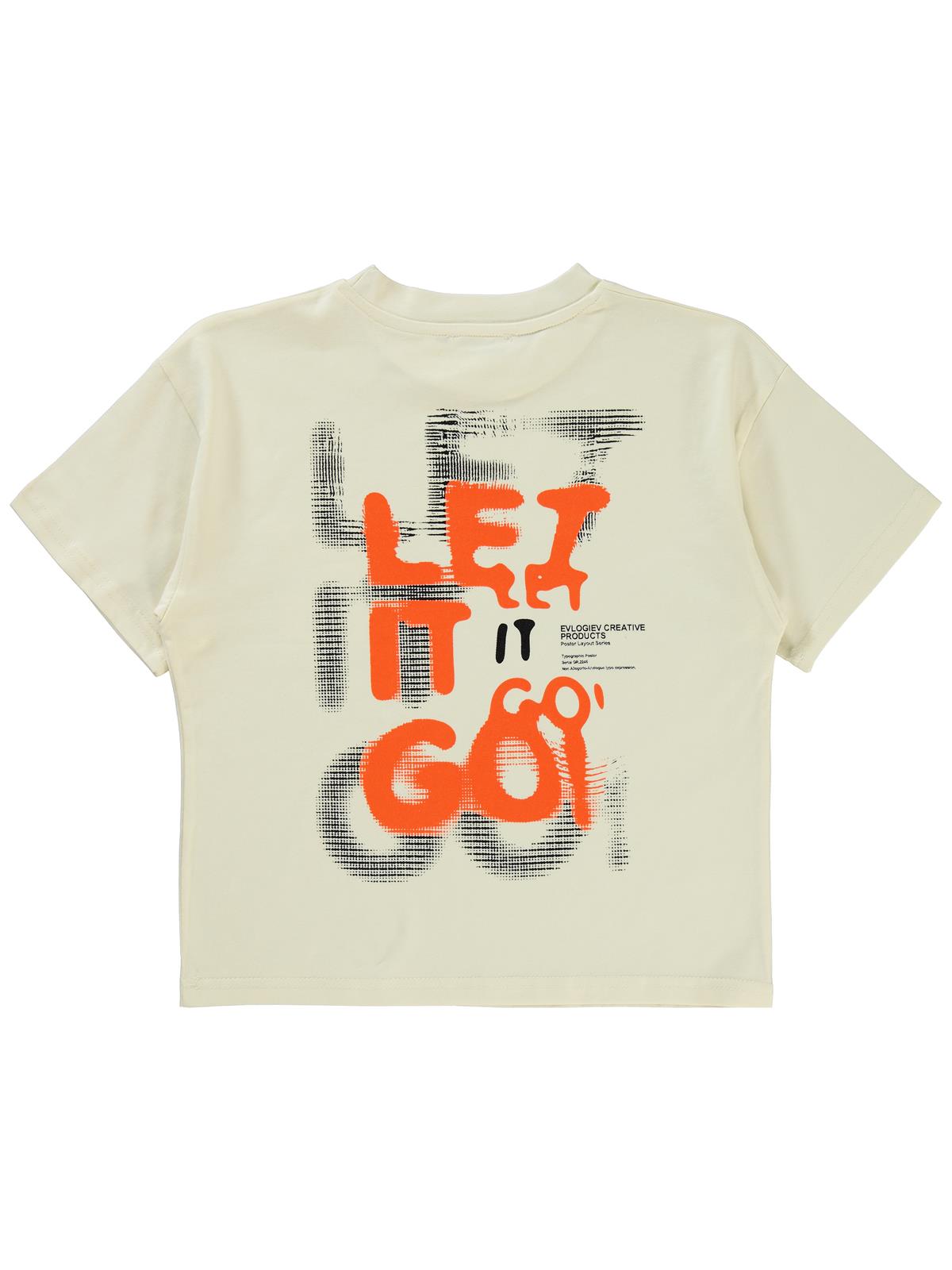 Civil Boys Let It Go Baskılı 10-13 Yaş Tişört - Fil Dişi