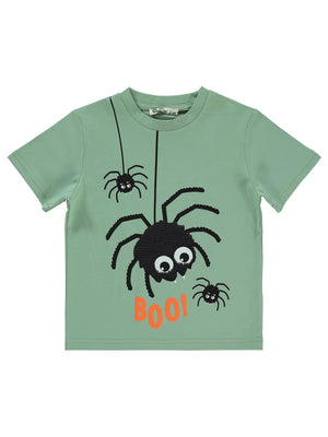 Civil Boys Örümcek Baskılı 2-5 Yaş Tişört - Haki