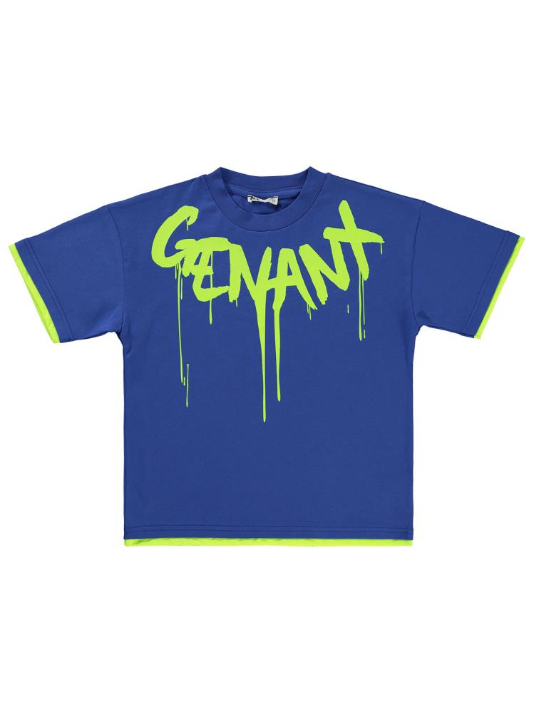 Civil Boys Genanx Baskılı 10-13 Yaş Tişört - Mavi