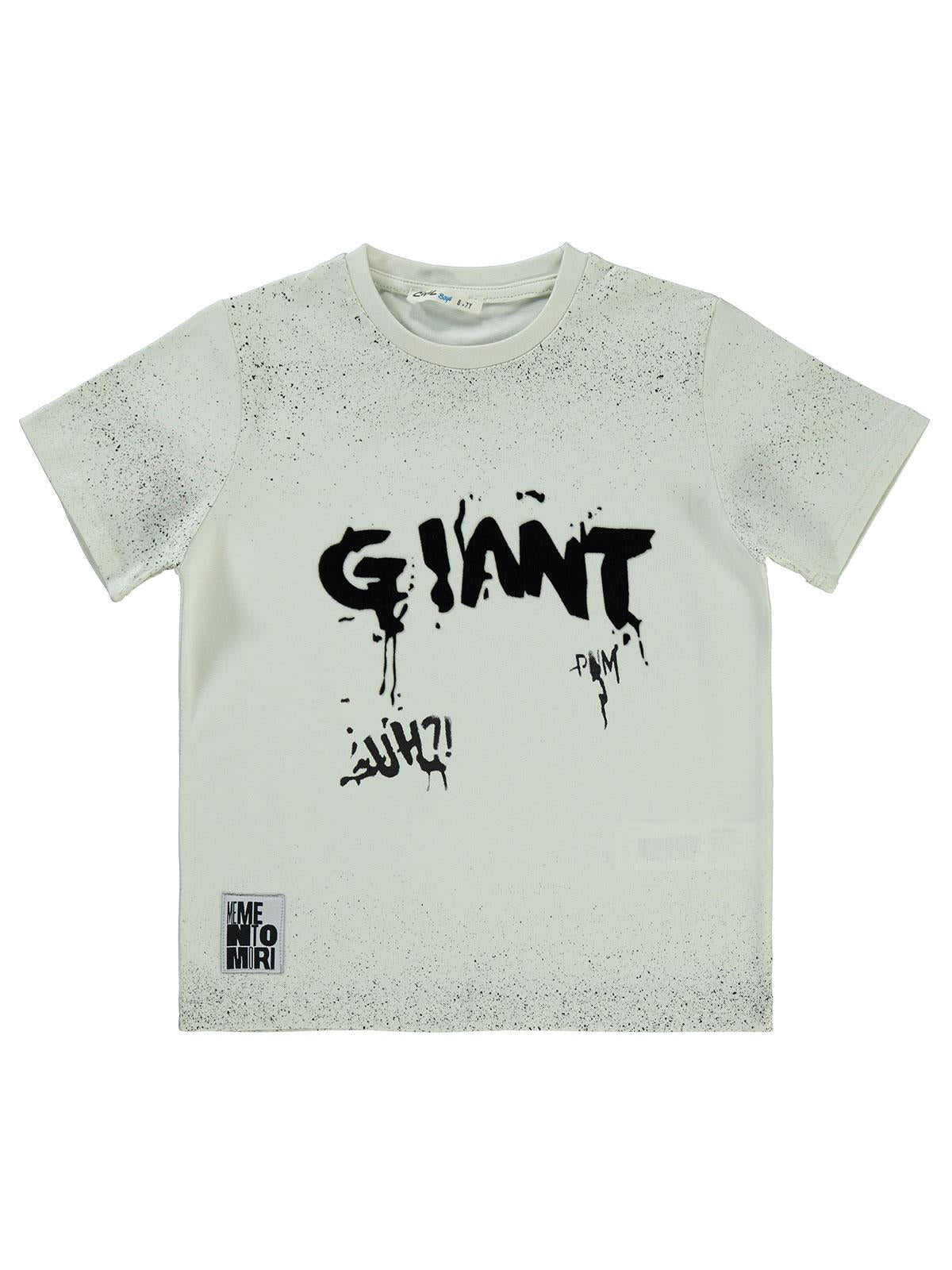 Civil Boys Gıant Baskılı 6-9 Yaş Tişört - Gri