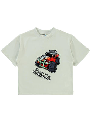 Civil Boys Crazy Truck Baskılı 2-5 Yaş Tişört - Gri