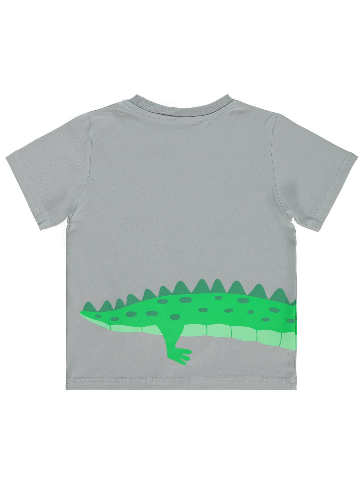 Civil Boys Timsah Baskılı 2-5 Yaş Tişört - Gri