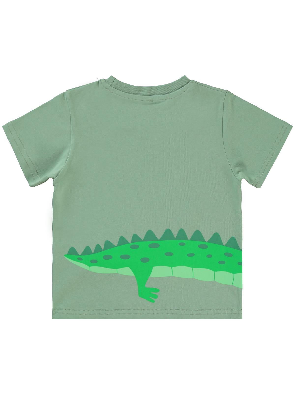 Civil Boys Timsah Baskılı 2-5 Yaş Tişört - Haki