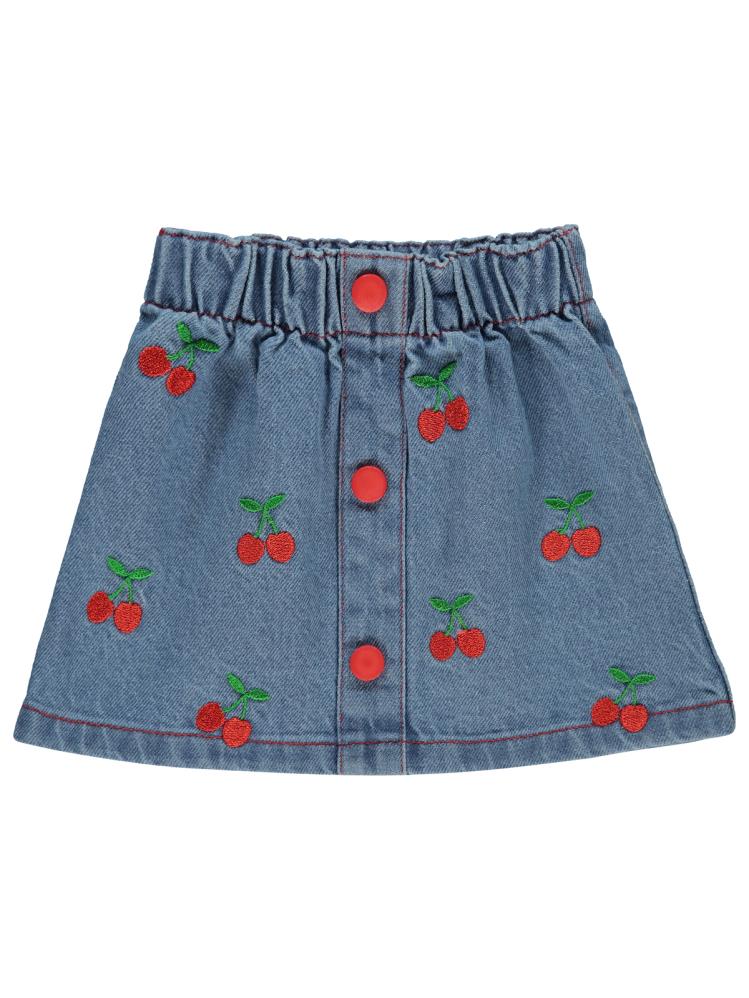 Civil Baby Kiraz Nakışlı 6-18 Ay Etek - Mavi