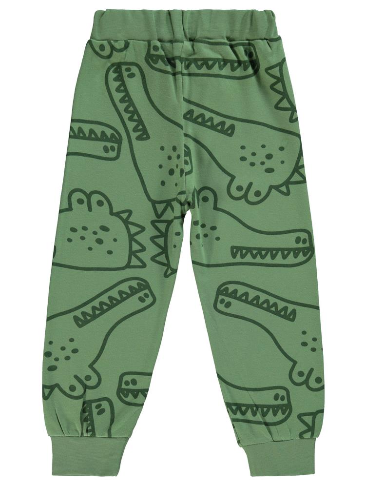 Civil Boys Empirme Timsah Baskılı 2-5 Yaş Eşofman Altı - Haki