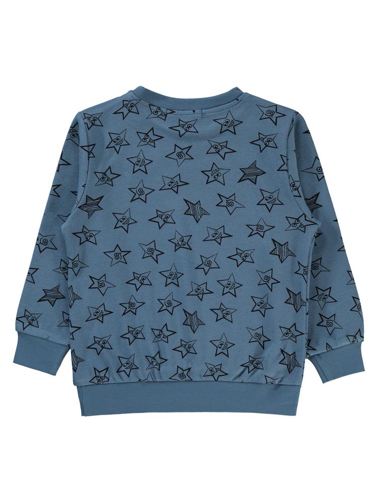 Civil Boys Empirme Yıldız Baskılı 2-5 Yaş Sweatshirt - Mavi