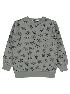 Civil Boys Empirme Yıldız Baskılı 2-5 Yaş Sweatshirt - Gri