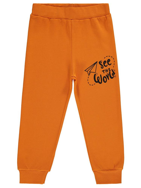 Civil Boys See The Baskılı 2-5 Yaş Eşofman Altı - Turuncu