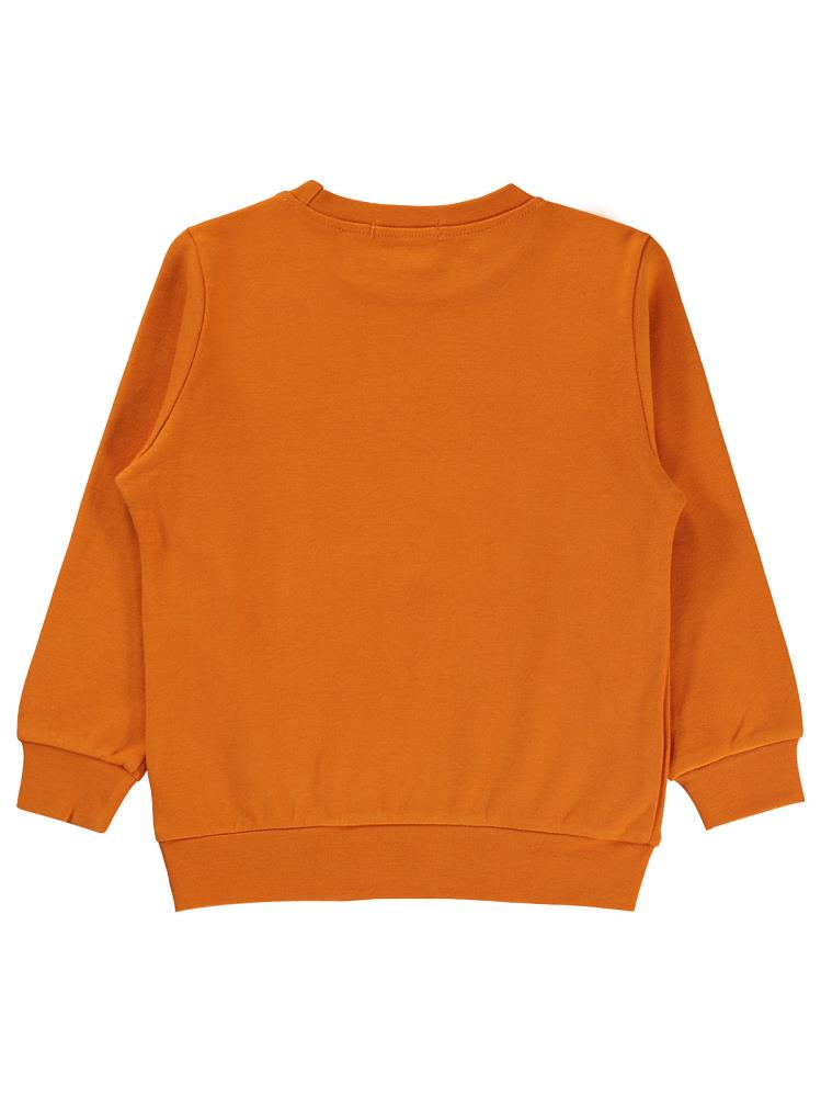 Civil Boys See The Baskılı 2-5 Yaş Sweatshirt - Turuncu