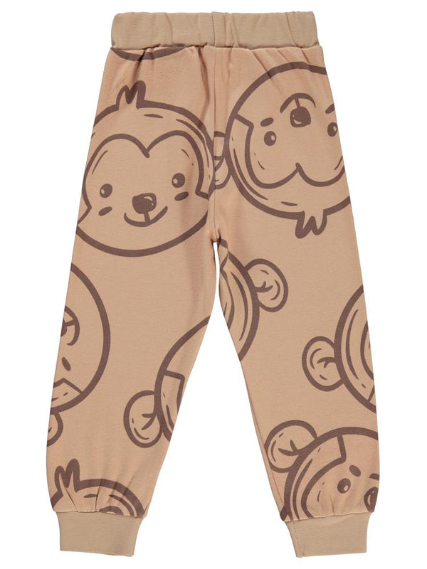 Civil Boys Empirme Maymun Baskılı 2-5 Yaş Eşofman Altı - Bej