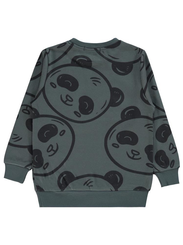 Civil Boys Empirme Panda Baskılı 2-5 Yaş Sweatshirt - Gri
