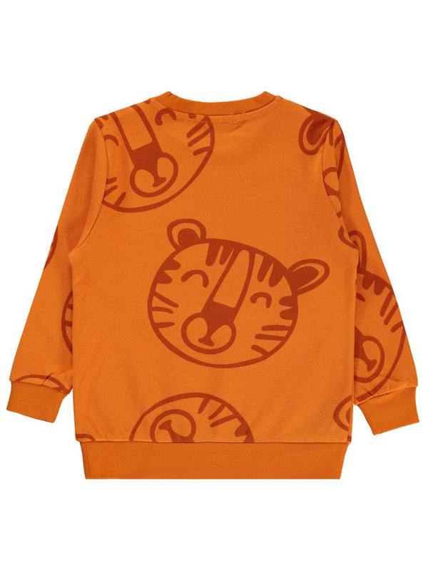 Civil Boys Empirme Aslan Baskılı 2-5 Yaş Sweatshirt - Turuncu