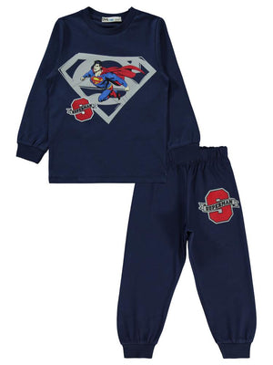Superman Süperman Baskılı 2-5 Yaş Pijama Takımı - Lacivert