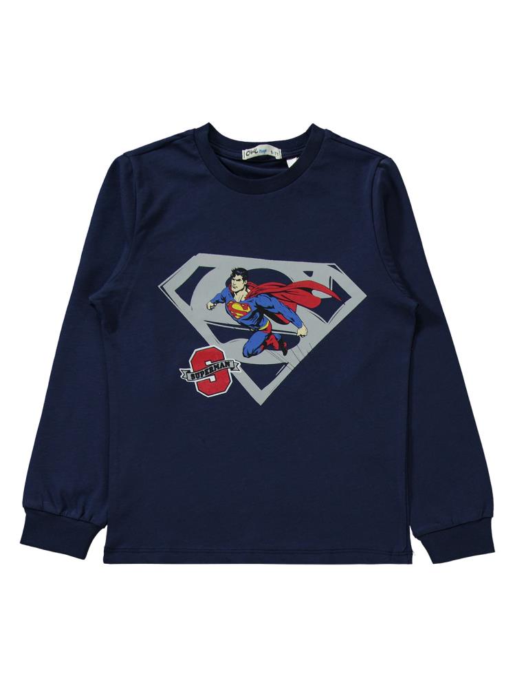 Superman Süperman Baskılı 6-9 Yaş Pijama Takımı - Lacivert