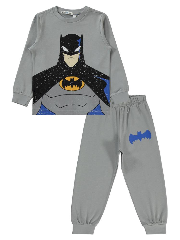 Batman Batman Baskılı 2-5 Yaş Pijama Takımı - Gri