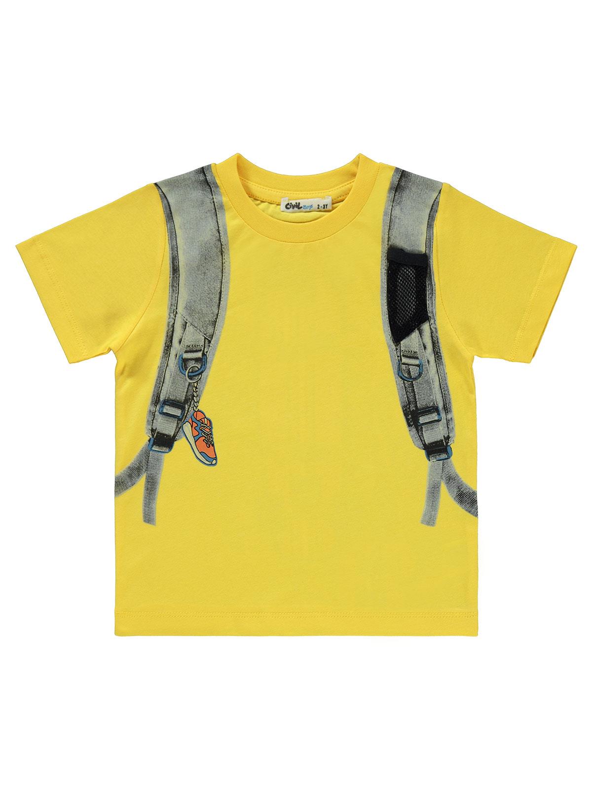 Civil Boys Çanta Baskılı 2-5 Yaş Takım - Sarı