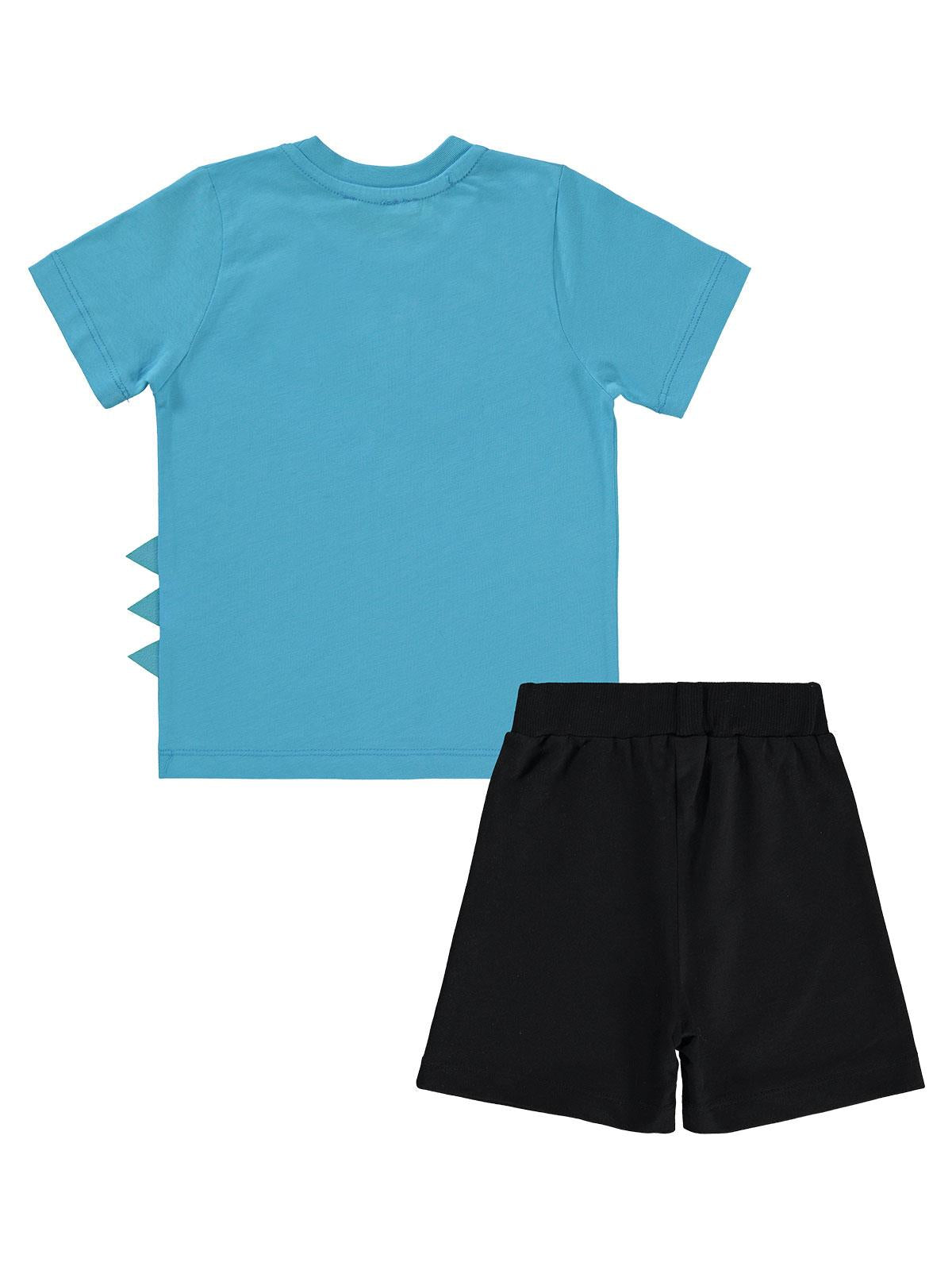 Civil Boys Timsah Balık Baskılı 2-5 Yaş Takım - Mavi