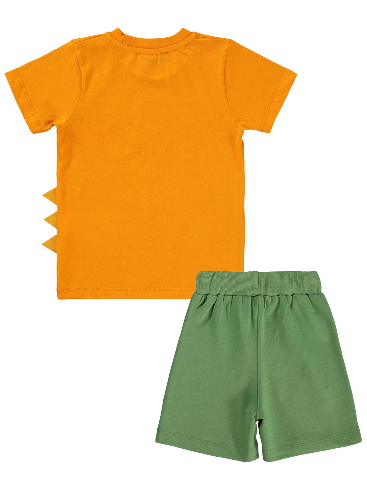 Civil Boys Timsah Balık Baskılı 2-5 Yaş Takım - Turuncu