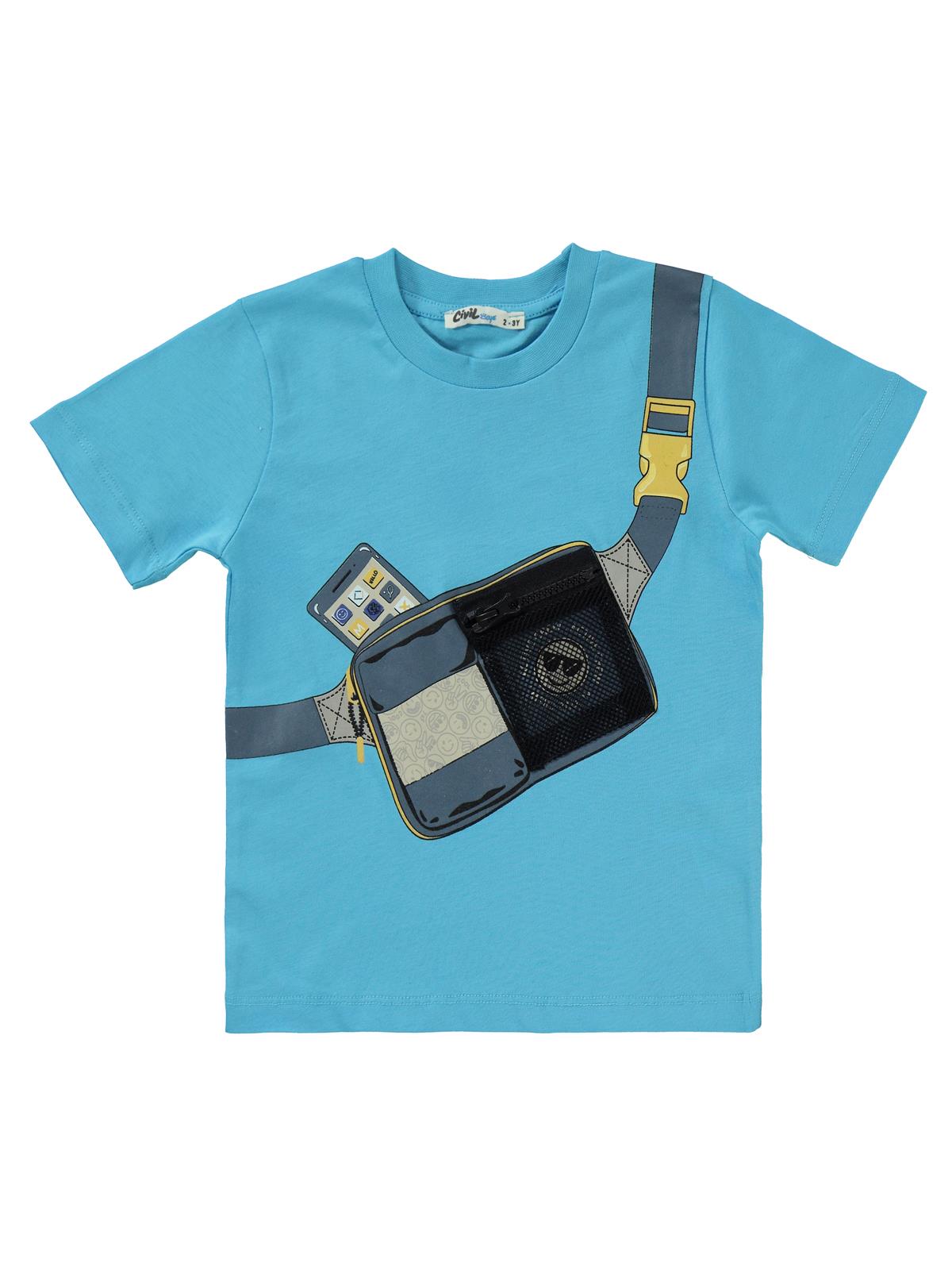 Civil Boys Çanta Baskılı 2-5 Yaş Takım - Mavi