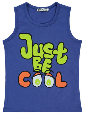 Civil Boys Just Be Baskılı 2-5 Yaş Tişört - Mavi