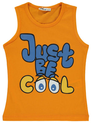Civil Boys Just Be Baskılı 2-5 Yaş Tişört - Turuncu