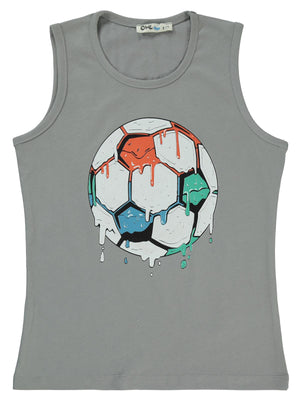 Civil Boys Top Baskılı 6-9 Yaş Tişört - Gri