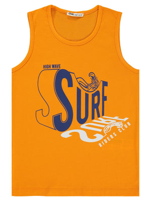 Civil Boys Surf Baskılı 6-9 Yaş Tişört - Turuncu