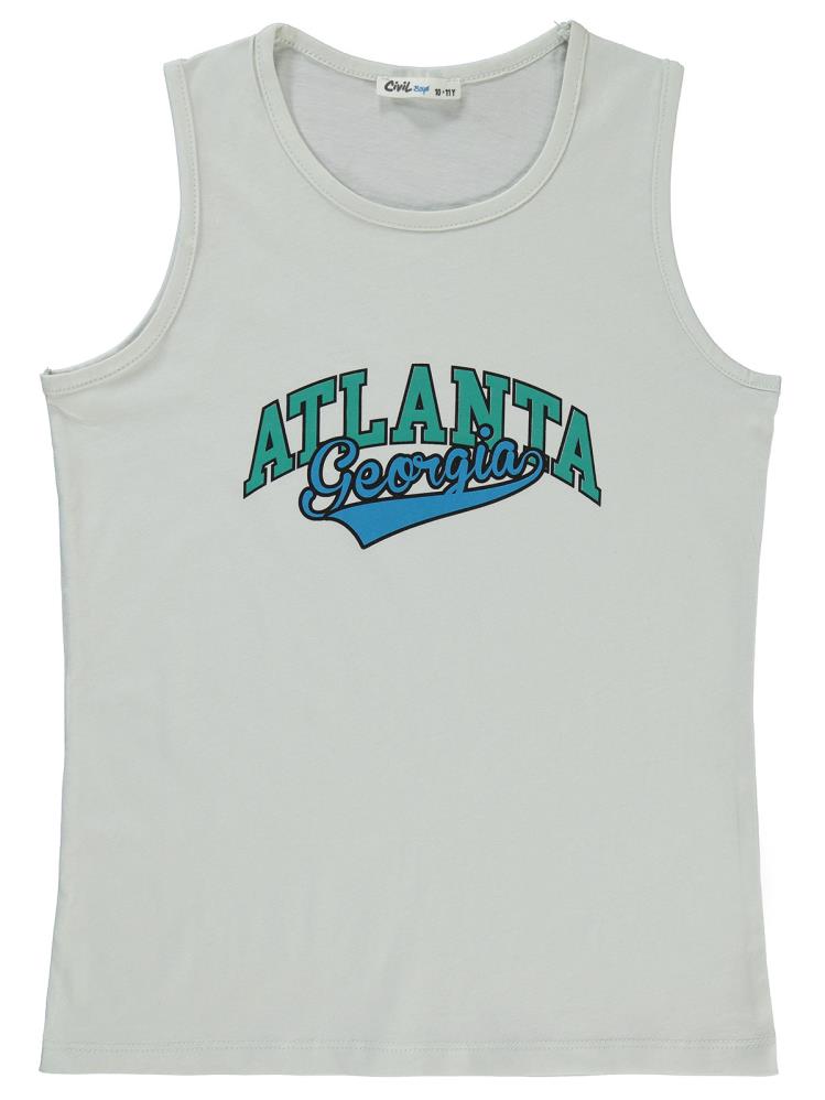 Civil Boys Atlanta Baskılı 10-13 Yaş Tişört - Gri