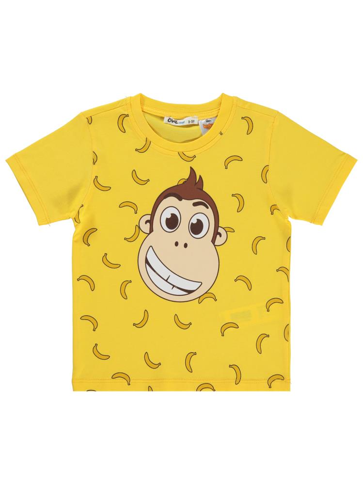 Civil Boys Kukuli Baskılı 2-5 Yaş Tişört - Sarı