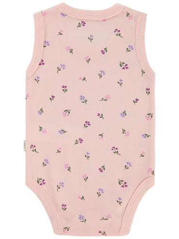 Civil Baby Çiçek Baskılı 1-36 Ay Çıtçıtlı Badi - Pembe