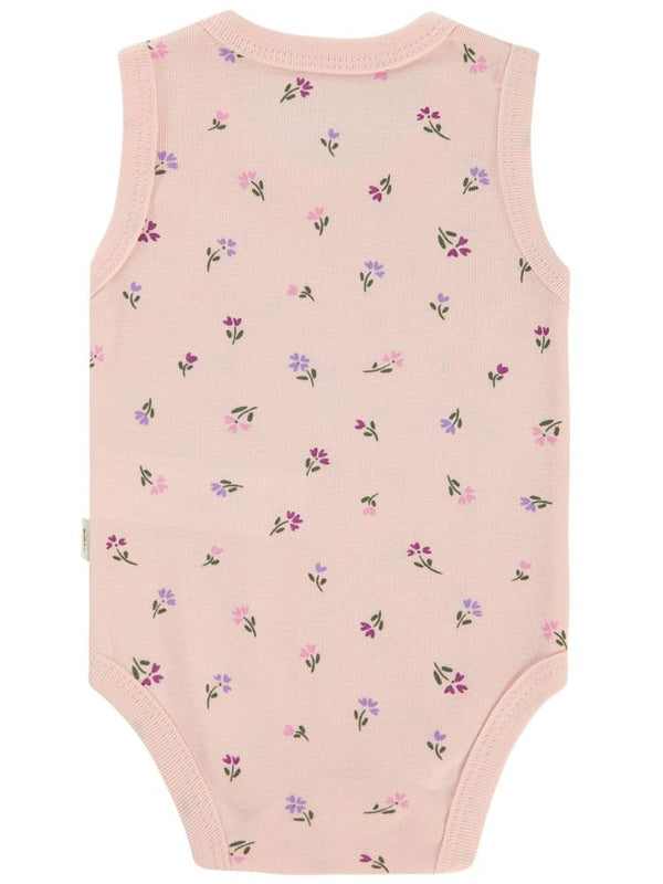 Civil Baby Çiçek Baskılı 0-3 Yaş Çıtçıtlı Badi - Pembe