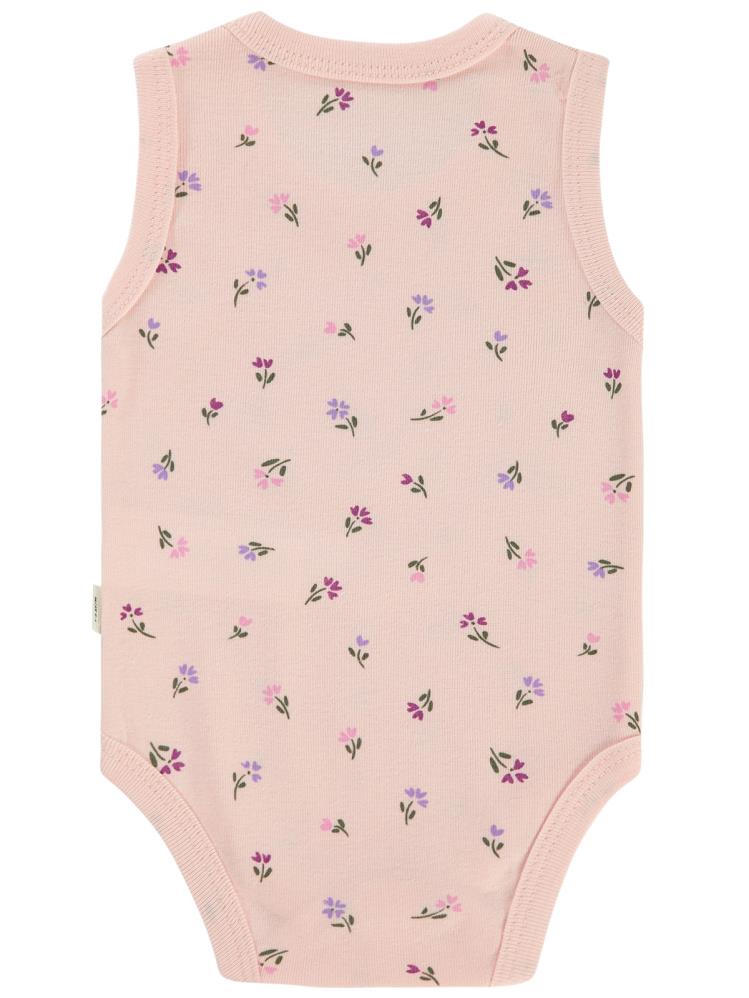 Civil Baby Çiçek Baskılı 0-3 Yaş Çıtçıtlı Badi - Pembe