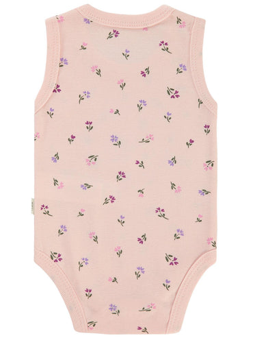 Civil Baby Çiçek Baskılı 1-36 Ay Çıtçıtlı Badi - Pembe
