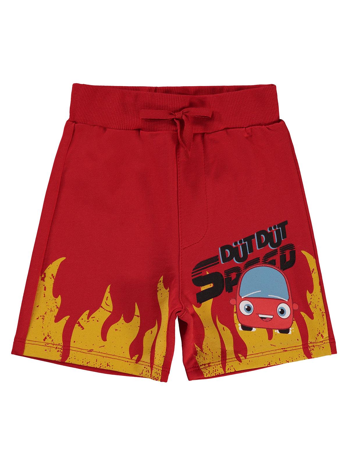 Civil Boys Dütdüt Speed Baskılı 2-5 Yaş Kapri - Kırmızı