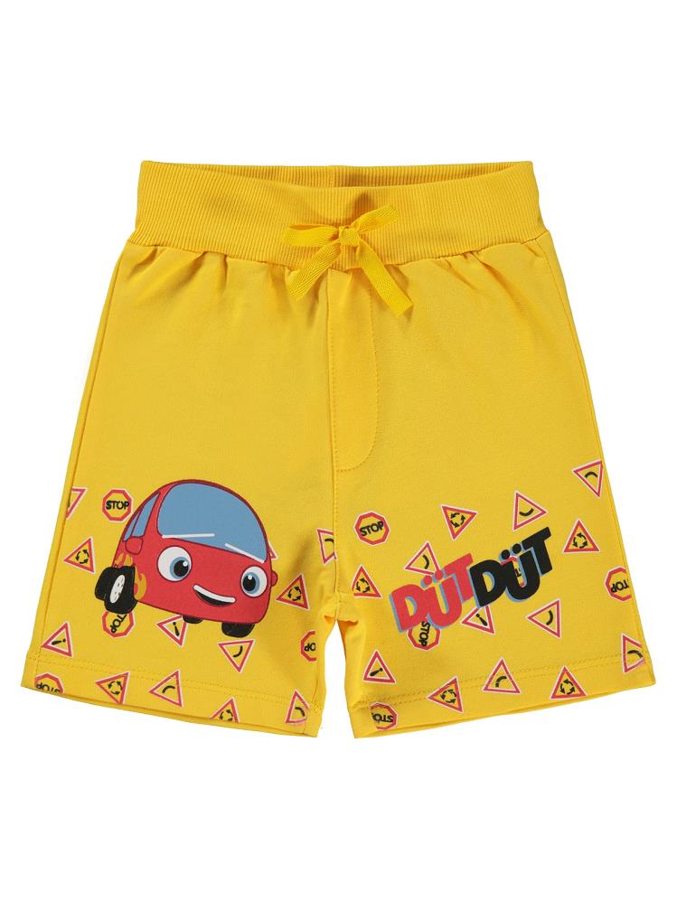 Civil Boys Dütdüt Baskılı 2-5 Yaş Kapri - Sarı