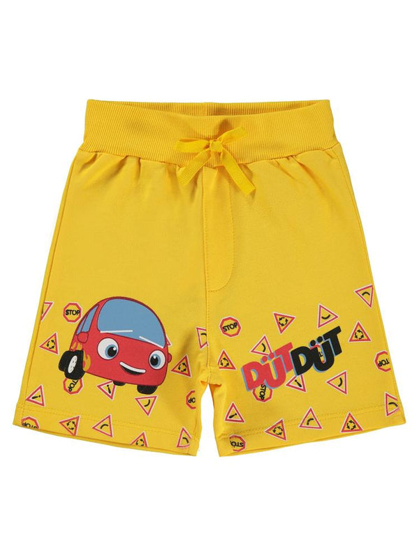 Civil Boys Dütdüt Baskılı 2-5 Yaş Kapri - Sarı