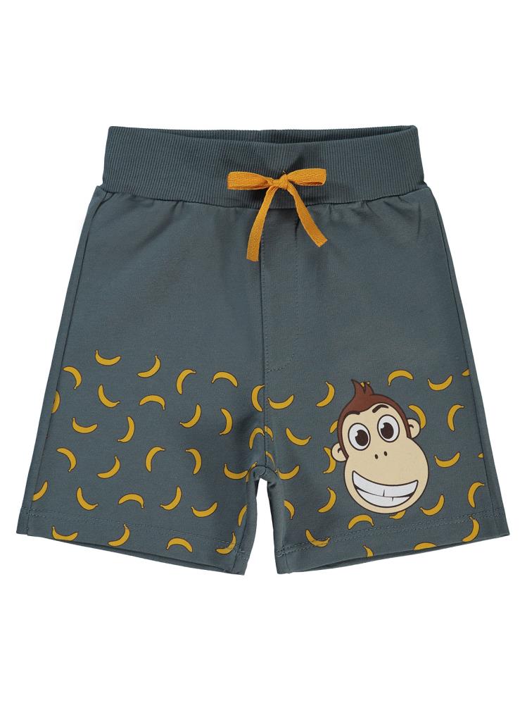 Civil Boys Kukuli Baskılı 2-5 Yaş Kapri - Gri