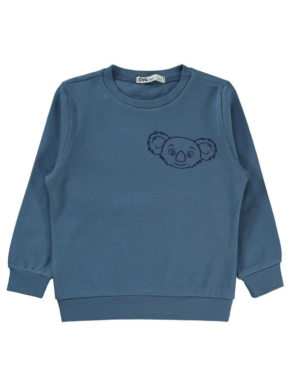 Civil Boys Koala Baskılı 2-5 Yaş Sweatshirt - Mavi