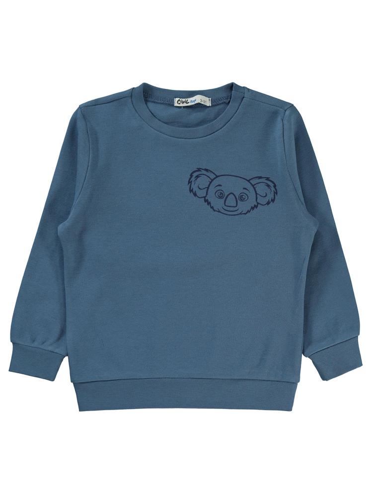 Civil Boys Koala Baskılı 2-5 Yaş Sweatshirt - Mavi