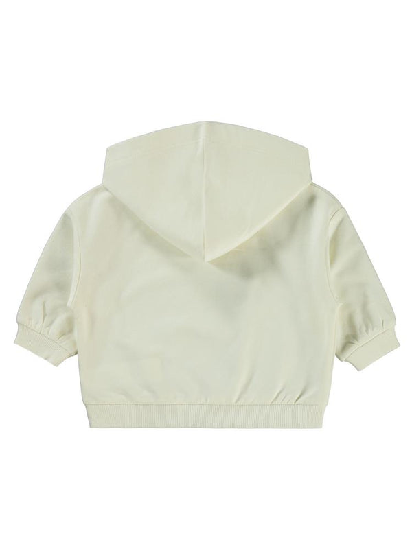 Civil Baby Civil Basic Kalp Etiketli Kapüşonlu 6-18 Ay Sweatshirt - Ekru