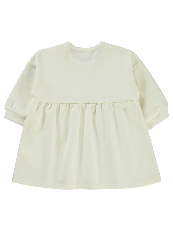Civil Baby Civil Basic Kalp Etiketli 6-18 Ay Elbise - Ekru