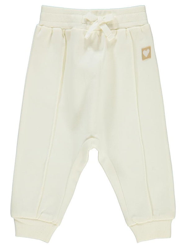 Civil Baby Civil Basic Kalp Etiketli 6-18 Ay Eşofman Altı - Ekru