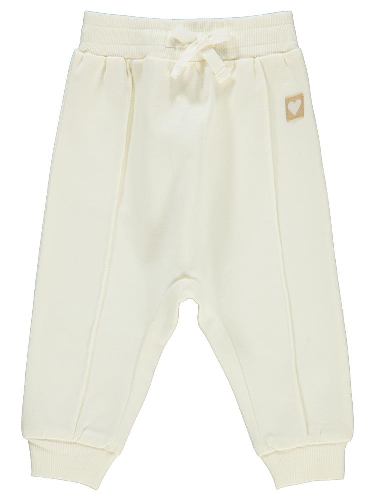 Civil Baby Civil Basic Kalp Etiketli 6-18 Ay Eşofman Altı - Ekru