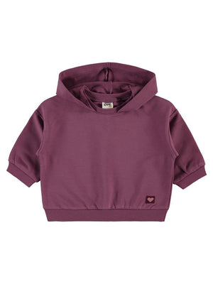 Civil Baby Civil Basic Kalp Etiketli Kapüşonlu 6-18 Ay Sweatshirt - Lila