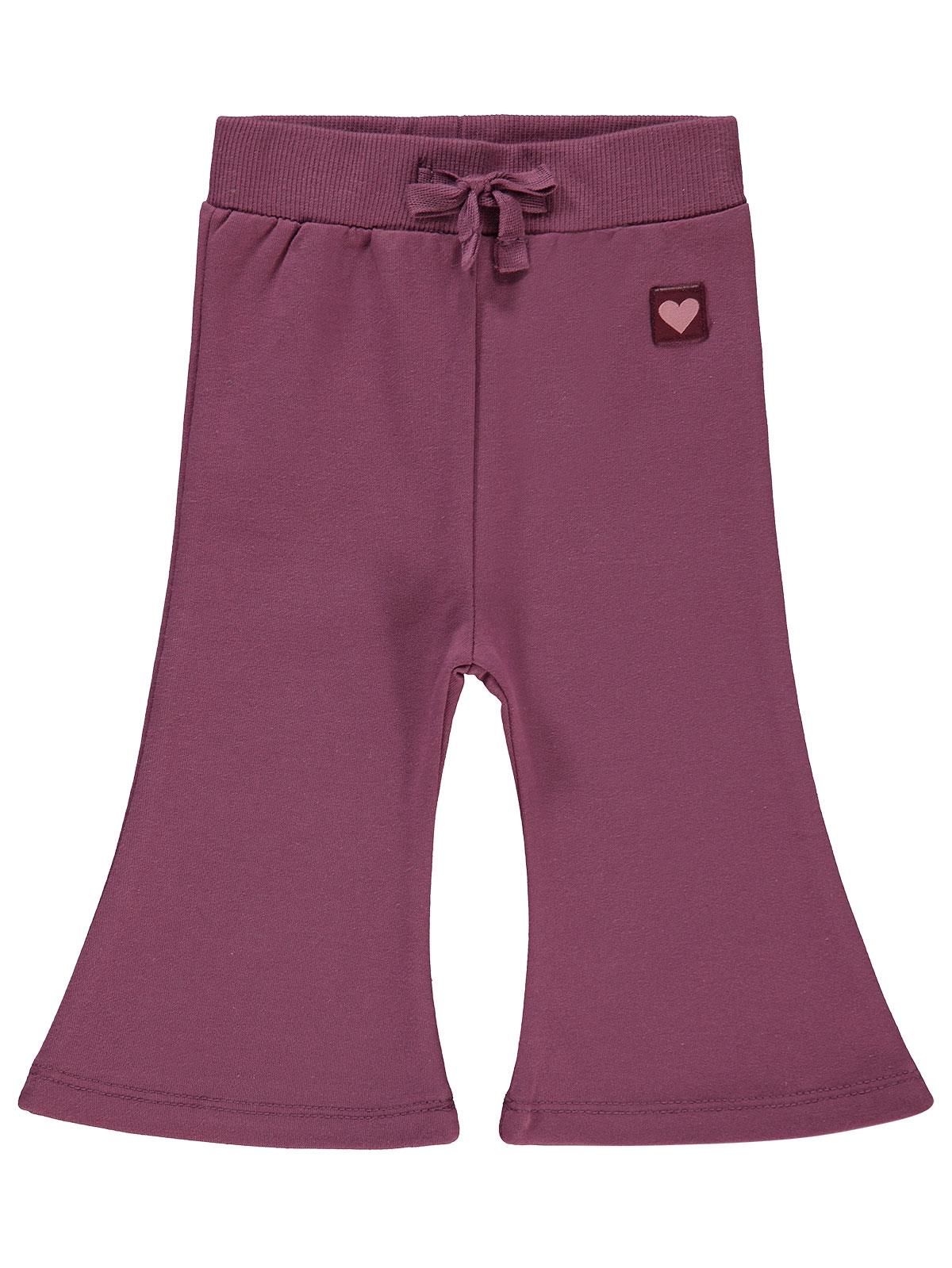 Civil Baby Civil Basic Kalp Etiketli İspanyol Paça 6-18 Ay Eşofman Altı - Lila