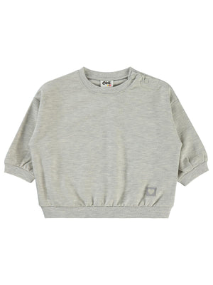 Civil Baby Civil Basic Kalp Etiketli 6-18 Ay Sweatshirt - Gri
