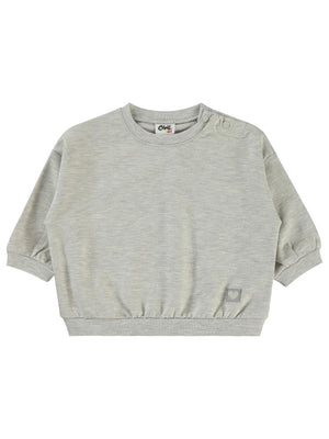 Civil Baby Civil Basic Kalp Etiketli 6-18 Ay Sweatshirt - Gri